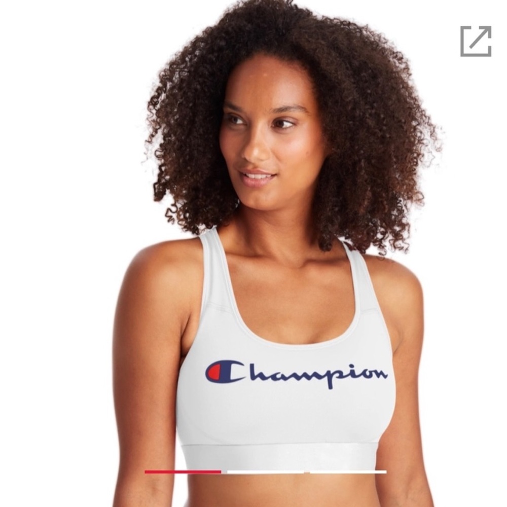 Champion White Logo Sports Bra Size XS NWT
